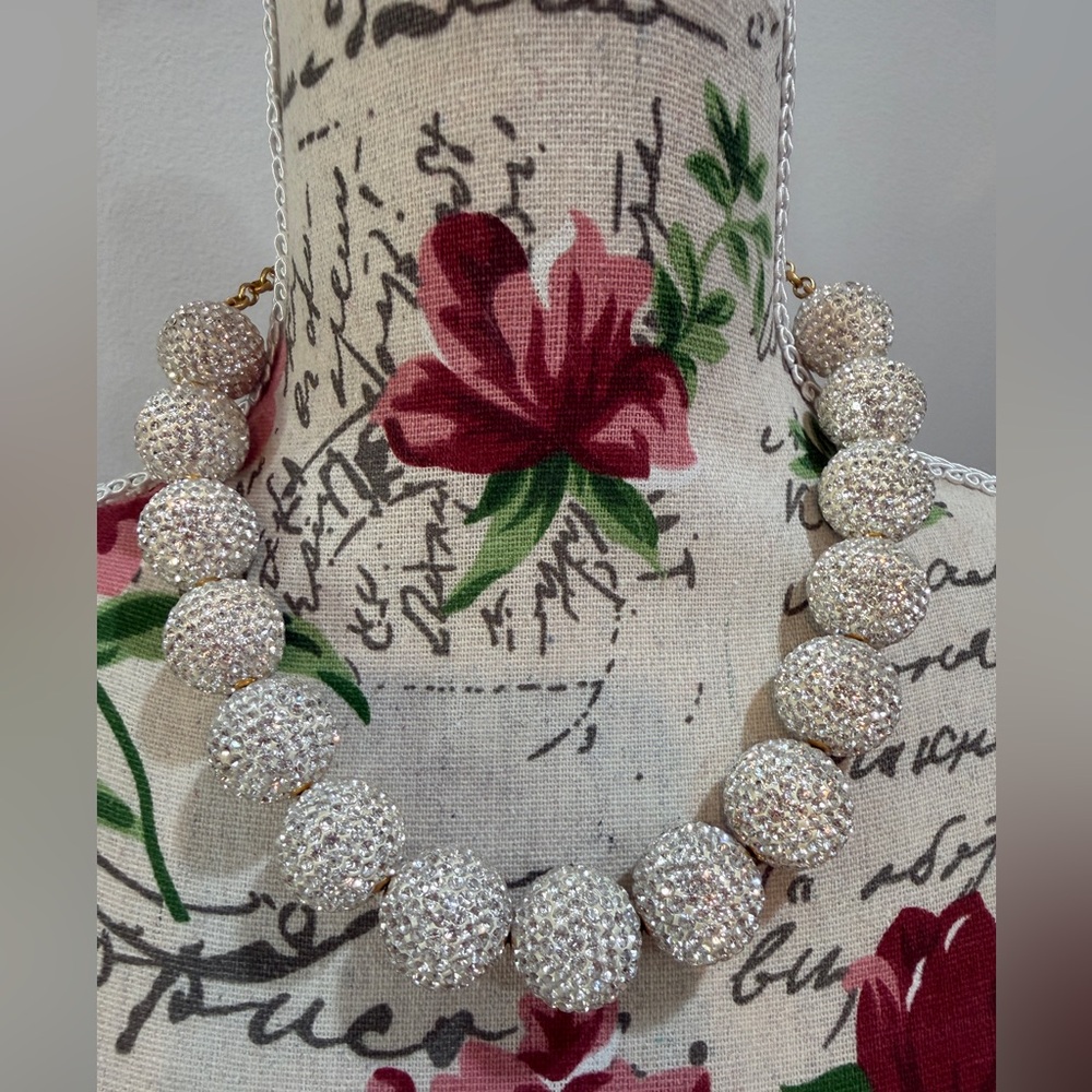 kate spade Crystal Pave Ball Necklace - Silver